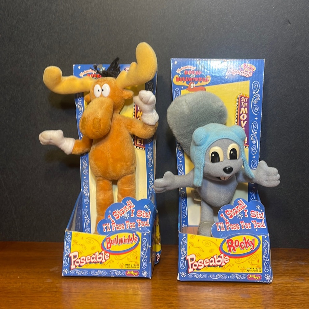 Rocky and Bullwinkle Poseable Figures.